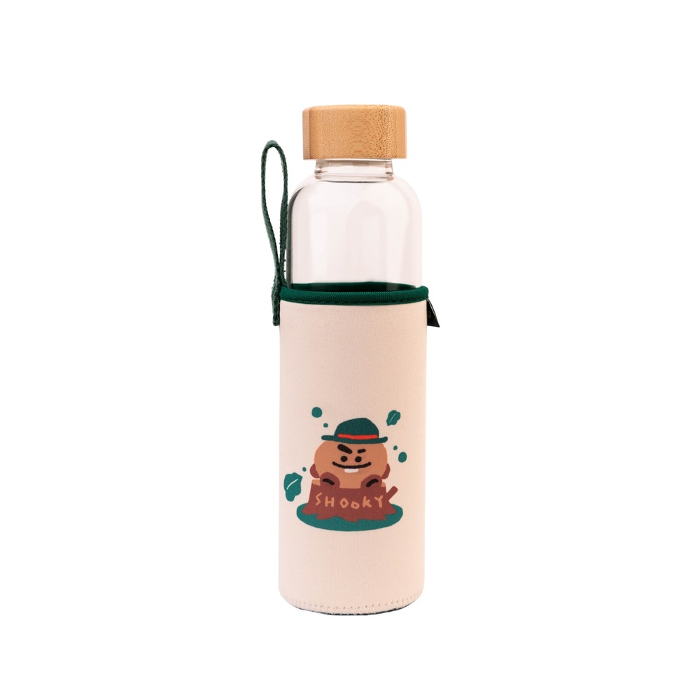 BT21 - Shooky Glass Bottle Bouteille - Multicolore